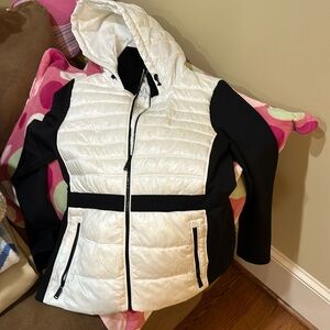 Whithe and black jacket